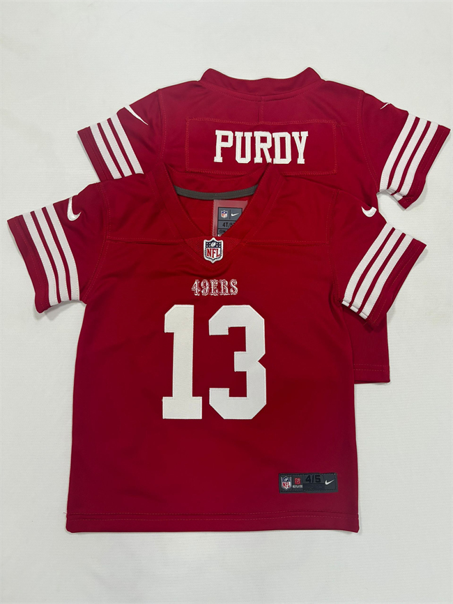 Toddlers San Francisco 49ers #13 Brock Purdy Red Vapor Untouchable Football Stitched Jersey